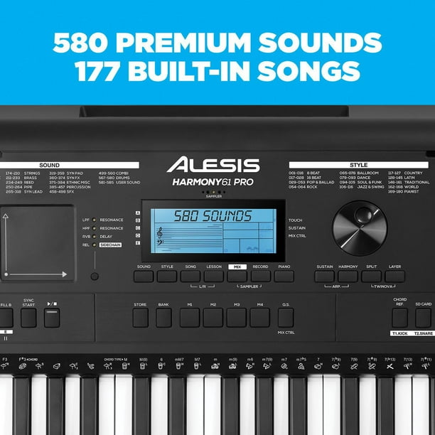 ALESIS HARMONY61 キーボードセット Amazon.com: Alesis Harmony 61-key Portable Arranger Keyboard