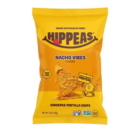HIPPEAS Chickpea Tortilla Chips, Nacho Vibes, Gluten Free, 3g Protein, 5 oz