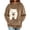 Khaki, variant on FRSASU Women's Cat Hoodie with Pouch Oversized Kangaroo Pocket Dog Pouch Sweatshirts Pet Carrier Animal Holder Long Sleeve Pullover White