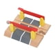 thumbnail image 1 of Accesorio de tren de juguete de madera, piezas de carretera y ferrocarril, coordinación mano-ojo, juego de construcción de trenes creativos para niños Cruce de doble barra, 1 of 9