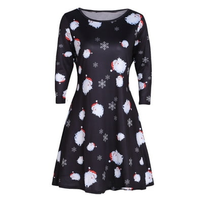 womens christmas skater dress Christmas Snowflakes Sundress for Women, Snowflakes A-line Summer Dress, Red Festive Skater Dress, Sleeveless Party Dress, Gift for Her