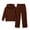 Brown, variant on Xyant Boys Girls Athletic Sweatsuit 2 Pieces Full Zip Hoodie Wide Leg Pants Tracksuit Fall Winter Back to School Clothes,Size 13-14 Years