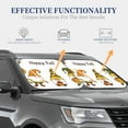 thumbnail image 3 of KLL Happy Fall Windshield Sun Shade 2-Piece Foldable Car Front Window Sunshade for Most Sedans SUV Truck- Small, 3 of 5
