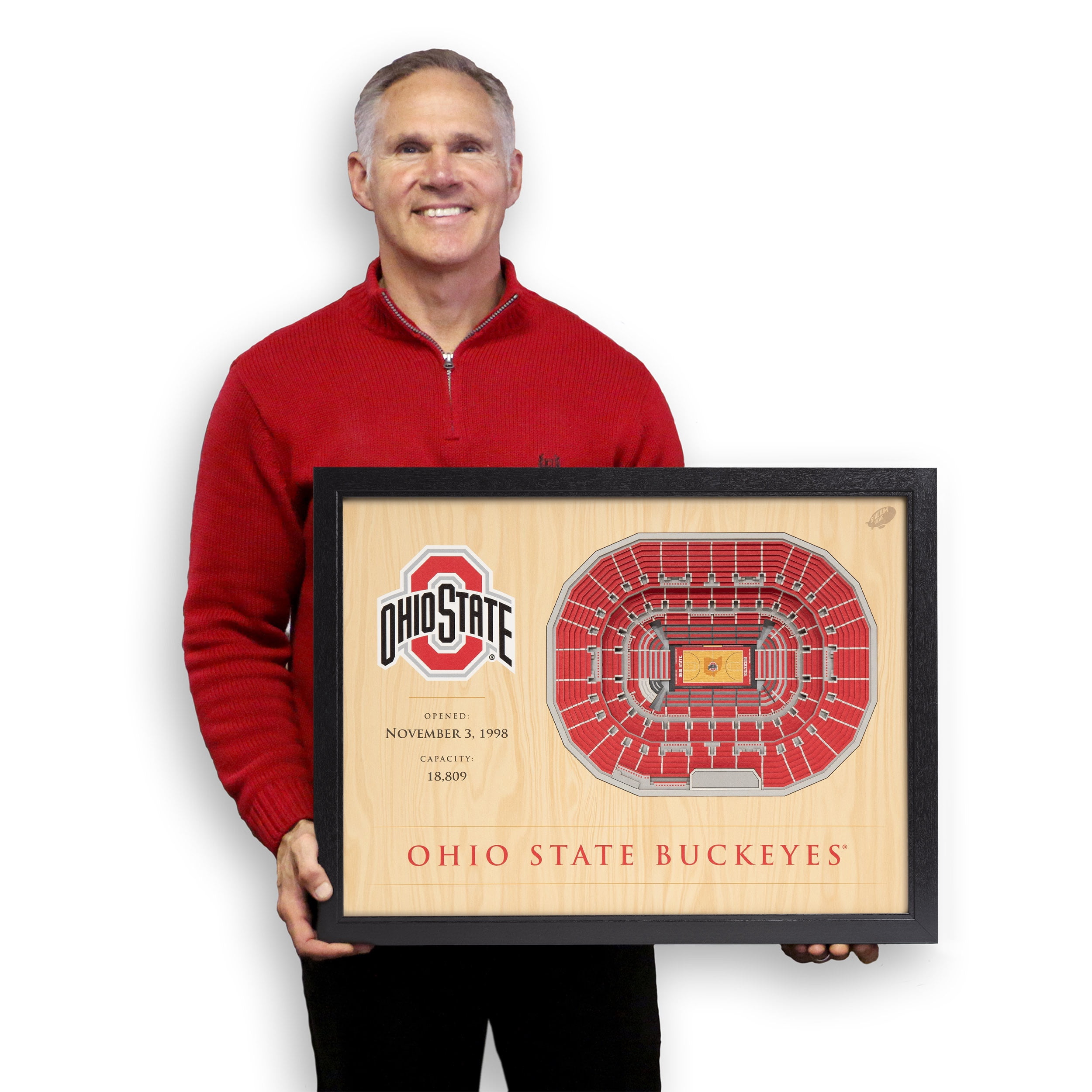YouTheFan NCAA Ohio St Buckeyes BB 25-Layer Stadiumview Wall Art