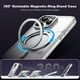 thumbnail image 3 of Funda para iPhone 15 Pro con soporte magnético giratorio de 360° [Compatible con Mag-Safe] [Protección de grado militar] Funda a prueba de golpes para iPhone 15 Pro de 6.1 pulgadas, transparente para, 3 of 8