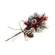 thumbnail image 3 of Bewildely 2021 nueva rama de pino de nieve falsa de 17CM, decoración de Navidad de plástico, rama de pino de nieve Artificial DIY, novedad de Kits de decoración para fiestas flor de pino rojo, 3 of 6