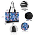 thumbnail image 2 of FORMRS Canvas Laptop Tote Bag for Women with 15.6" Computer Compartments Shoulder Handbag, Blue Daisy, 2 of 7