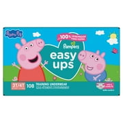 Pampers Easy Ups Peppa Potty Training Pants Girls Size 3T-4T, 108 Count (Select for More Options)