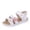 White, variant on XEGLSBU Girls Sandals Size 3.5 Kids Girls Flower Rubber Sandals Non-Shoes Sandals (Pink Size 31)
