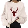 thumbnail image 2 of Sweatshirts Courts Imprimés à Manches Longues pour Femmes, Décontractés, de Noël, 2 of 4