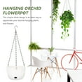 thumbnail image 2 of unbranded  Hanging Flower Pot Hanger Artificial Pots Orchid Basket White, 2 of 6