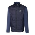 thumbnail image 2 of Men's Cutter & Buck Navy Old Dominion Monarchs Vault Big & Tall Stealth Hybrid Quilted Full-Zip Windbreaker Jacket, 2 of 3