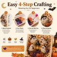 thumbnail image 6 of Overstock & Fast Shipping! Halloween Pearl Art Kit Diamond Art,Ghost Pearl Art DIY Kit, Spooky Cute 3D Diamond-Painting Crafts for Beginner, DIY Fall Home Decor Wall Art,Seasonal Party Gifts, 6 of 9