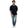 thumbnail image 2 of Atasi Men's Blue Kurta Roll-Over Shirt Collar Neck Ethnic Indian Clothing-Small, 2 of 8
