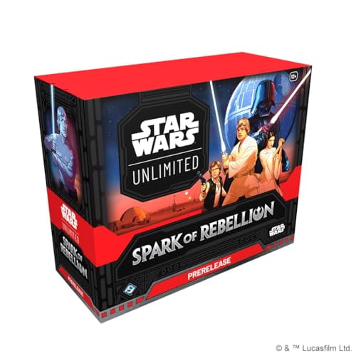 Fantasy Flight Games Star Wars: Unlimited JCC Étincelle de la Rébellion Boîte de Pré-Lancement - Lancez Votre Voyage Galactique! Comprend 6 Paquets Booster, 12 Ans et Plus, 2+ Joueurs, 20 Minutes de Jeu, Fabriqué