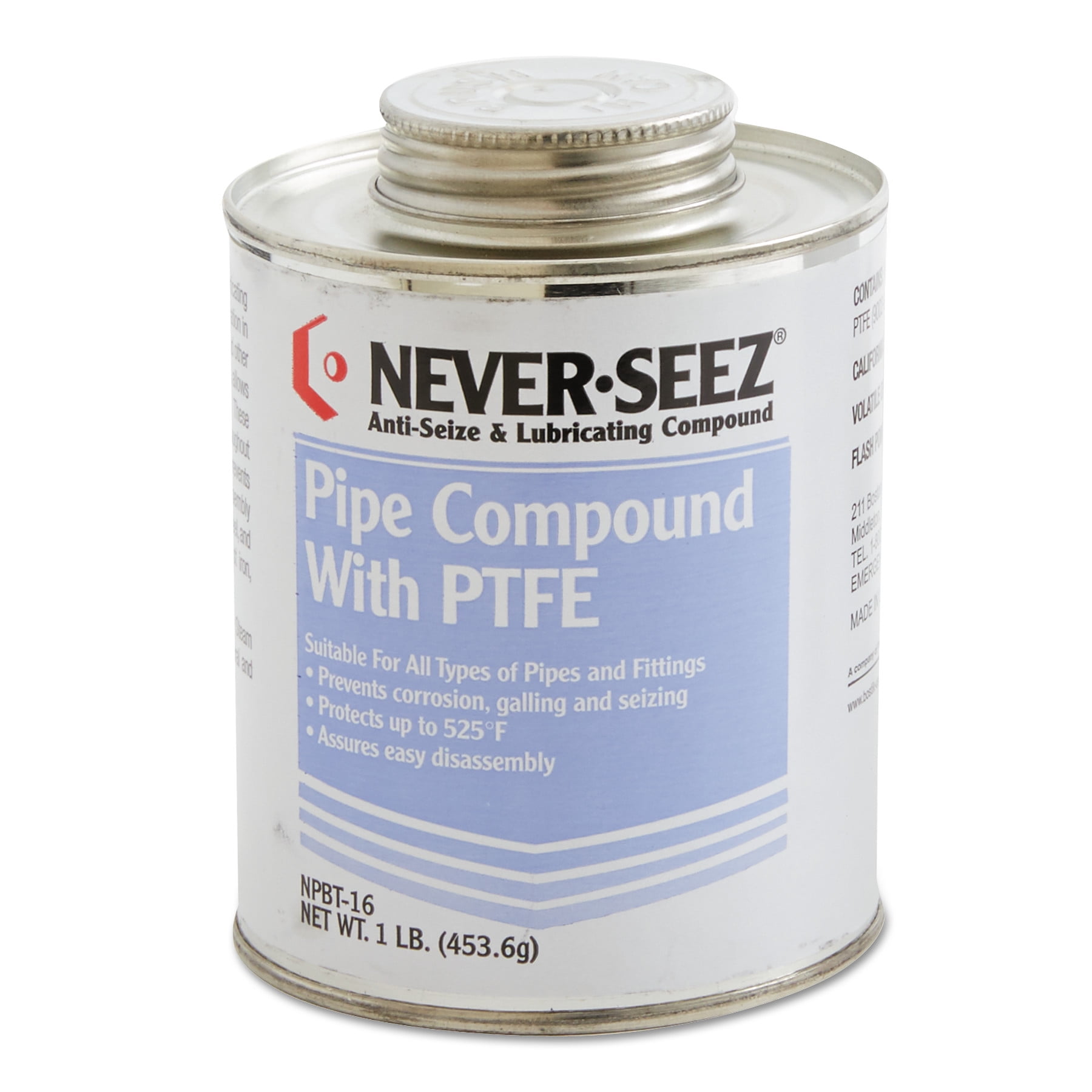 NeverSeez Pipe Compound, 1 lb Brush Top Can