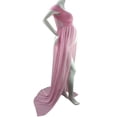 thumbnail image 5 of Vedolay Maternity Dress Pregnant Womens Maternity Off Shoulder Maxi Dress Photography Photo Long Gown(Pink,M), 5 of 5
