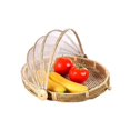 thumbnail image 1 of Cesta de bambú para servir alimentos, cesta tejida a mano, cesta de picnic redonda a prueba de polvo, Vegeta, como se muestra, 1 of 5