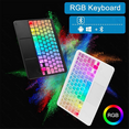 thumbnail image 3 of Transparent Colorful Luminous Bluetooth Keyboard 10-Inch Backlit Bluetooth Keyboard Suitable for Tablet Laptops White, 3 of 5
