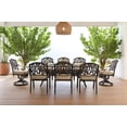 thumbnail image 6 of ATKELITION 9 Outdoor Dining Set Cast Aluminum Patio Dining Set for 8 Includes 86.6’’ Table and 2 Swivel Chairs with Cushion and Umbrella Hole, 6 of 8