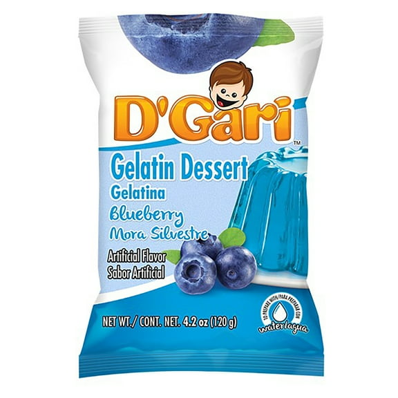 D'Gari Blueberry Gelatin Dessert, 4.2 oz