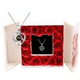 thumbnail image 2 of BGZLEU Valentine's Day Gift for Girlfriend I Love You in 100 Languages Projection Necklace with Preserved Red Real Rose Flowers in Box for Women Mom Wife on Mother's Day, Anniversary, 2 of 8