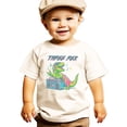 thumbnail image 3 of Three Rex Shirt for Boys DJ Dinosaur Birthday Shirt for Toddler Natural Shirt 2T, 3 of 5