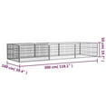 thumbnail image 4 of vidaXL 8-Panel Dog Playpen Black 100x50 cm Powder-coated Steel, 4 of 5