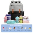 thumbnail image 7 of Baby Diaper Backpack Large Capacity Stroller Hanging Bag Portable Multifunction Organizer Storage Bag Mommy Bag for Outdoor Travel, 7 of 7