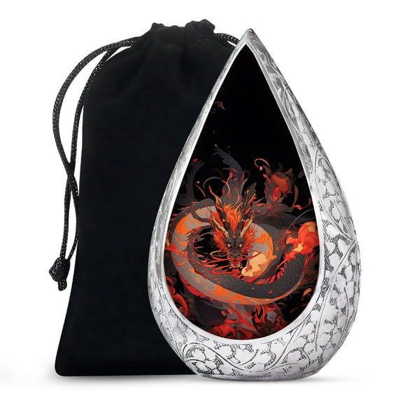 JAGSHASHI Fire Dragon Fury - Human Remains Urn - Cremation Urns For Ashes - Funeral Urn For Mom & Dad - Human Remains Urn - Large Urns For Human Ashes - Decorative Urns For Ashes - 10 Inch - Large
