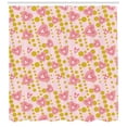 thumbnail image 2 of Valentines Shower Curtain, Rhythmic Modern Hearts and Bubbles Love Themes Print, Fabric Bathroom Set with Hooks, 69W X 70L Inches, Rose Pale Earth Yellow and Pastel Pink, by Ambesonne, 2 of 2