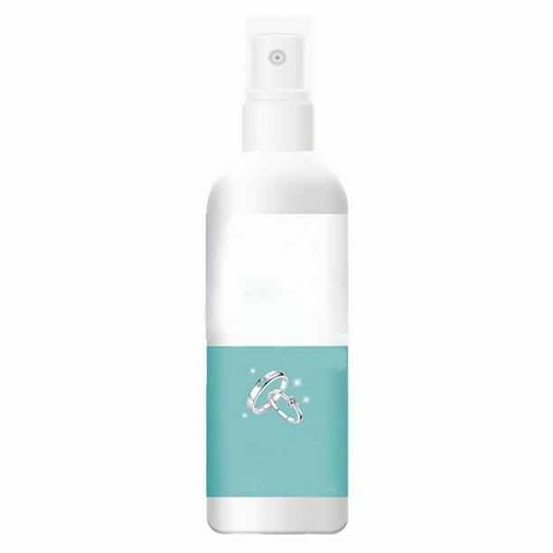 Limpiador de joyas en aerosol, solución limpiadora para anillos de plata, oro y diamantes, 100 ml de pulidor de joyas para eliminar el deslustre, la suciedad y la oxidación, limpiador de inmersión rá