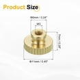thumbnail image 2 of Uxcell Knurled Thumb Nuts, 15pcs M4x D12mm x H8mm Brass Knurled Nut with Collar High Head Through Hole Adjusting Nuts, 2 of 5