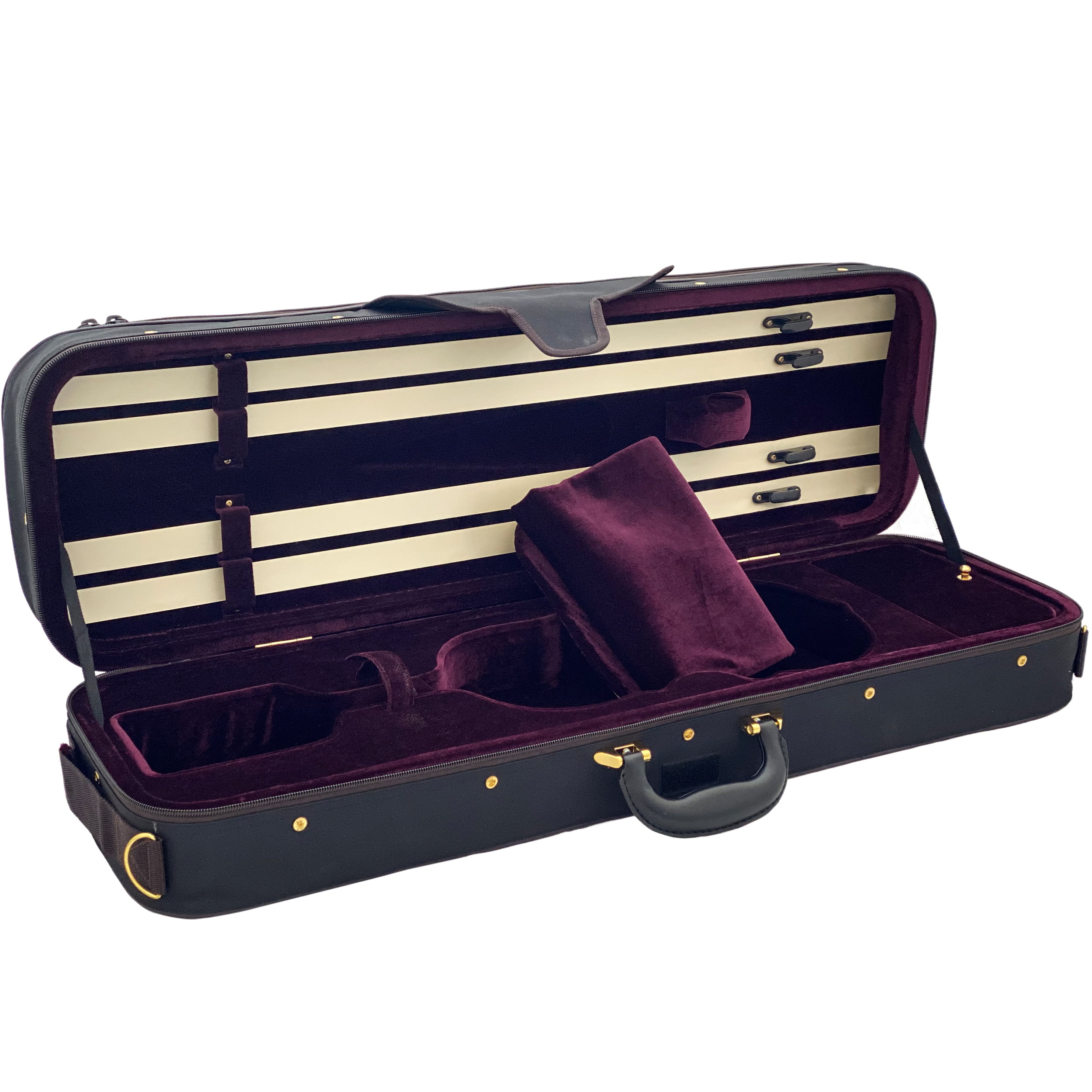 Luxury Euro-Style Solid Wood 4/4 Violin Case Oblong 