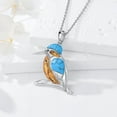 thumbnail image 4 of THOYAS 925 Sterling Silver Amber Turquoise Birds Pendant Necklace Vintage Jewelry Gifts for Women Mother, 4 of 10