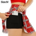 thumbnail image 2 of Women's checked pocket badminton running pleated skirt, suitable for sports and yoga, 2 of 5