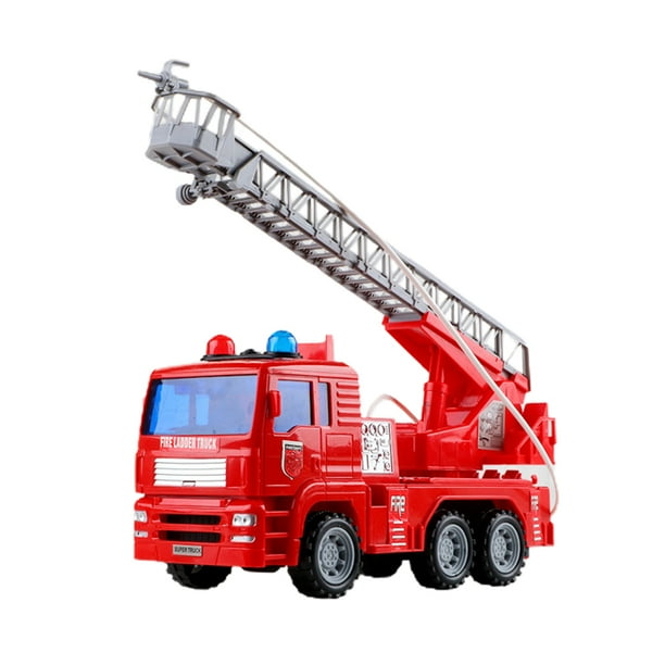 Camión de bomberos con rociador de agua, juguete educativo, regalo para niños