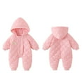 thumbnail image 6 of XEGLSBU Girls Winter Coat Size 12-14 Youth Girls Down Jumpsuit Winter Thermal Outwear Romper with Lightweight Warm Padding for Outdoor Play Pink Size 12-18 Months, 6 of 9