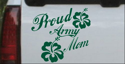 Proud Army Mom Magnet 3x8" Grey Green and White Decal Perfect for Car or Truck 
