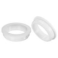 thumbnail image 1 of Uxcell 2-Pack 2.5 Inch Drill Hole, 2.05 Inch ID Grommets de Caucho de Silicona para Cableado, Tapones de Agujero, Escritorio, Tubería de Agua, Hidropónico, Riego [Blanco], 1 of 1