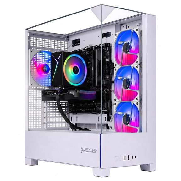 Skytech Gaming Archangel 5 Gaming PC, Intel i5 14400F 2.5GHz, NVIDIA RTX 5060 Ti 8GB VRAM, 1TB NVMe SSD, 16GB DDR4 RAM 3200, 750W GOLD PSU, Wi-Fi 5, Windows 11, Desktop