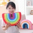 thumbnail image 6 of Rainbow Pillow Soft Texture Room Decor Colorfast Stuffed Rainbow U Shape Kid Pillow for Home, 6 of 7