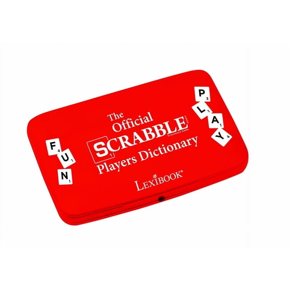 Lexibook Scrabble Dictionary Merriam Webster, 100,000 playable words, an exclusive SCORE function, Red/Beige, SCF-428AUS