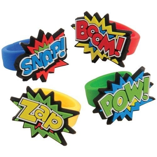 (Price/Dozen)U.S. Toy JA831 Superhero Rubber Rings