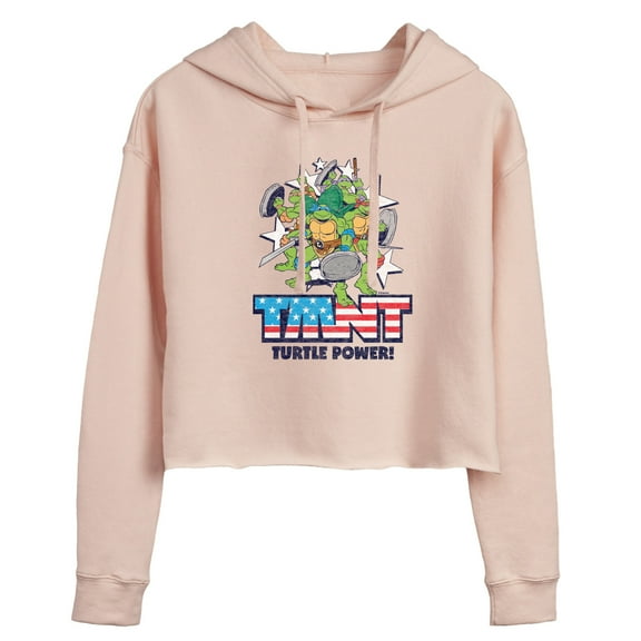 Teenage Mutant Ninja Turtles - Turtle Power Americana - Juniors Cropped Hoodie