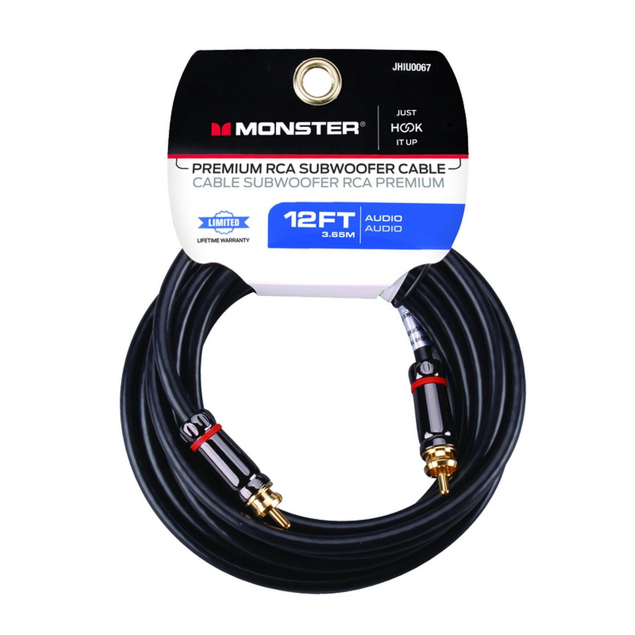 Free Shipping! Monster Cable 3898632 12 ft. RCA Audio Cable