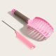 thumbnail image 3 of Peine flexible grande Peine de masaje de 2 piezas Peine de zona de cabello rizado con cola puntiaguda de 9 filas TUNC Sencillez, 3 of 5