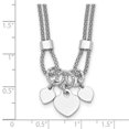 thumbnail image 4 of Diamond2Deal Collier Ras du Cou en Argent Sterling 925 Rhodié avec Cœur Poli 16 Pouces, 4 of 6