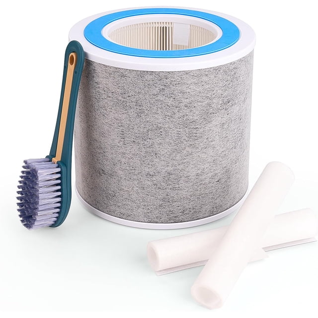 True HEPA HP102 Replacement Filter Compatible with Shark Air Purifier HP100, HP102, HP102PET, HP105, HP130, HP132, HC450, HC451, HC452, HC455, Compare Part No. HE1FKPET, HE1FKBASMB (1 Pack)
