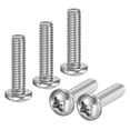 thumbnail image 1 of Uxcell 5-Pack 5/16-18x1-1/4 Tornillos de máquina de cabeza plana de acero inoxidable 304, tornillos totalmente roscados para muebles, plateado, 1 of 7